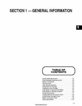 2000 Arctic Cat Snowmobiles Factory Service Manual, Page 3