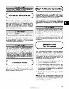 2000 Arctic Cat Snowmobiles Factory Service Manual, Page 5