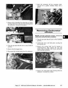 2002 Arctic Cat Snowmobiles Factory Service Manual, Page 211