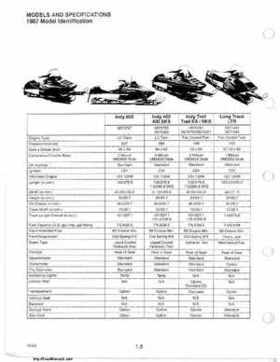 1985-1995 Polaris Snowmobiles Master Repair Manual, Page 9