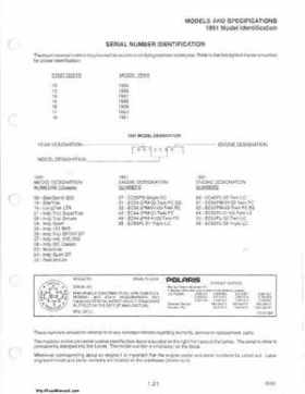 1985-1995 Polaris Snowmobiles Master Repair Manual, Page 22