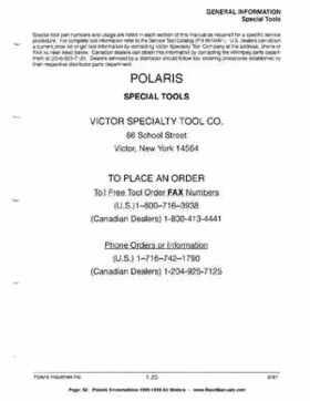 1996-1998 Polaris Snowmobile Service Manual, Page 62