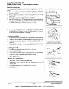 1996-1998 Polaris Snowmobile Service Manual, Page 87