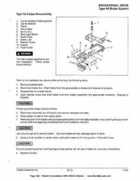 1996-1998 Polaris Snowmobile Service Manual, Page 622