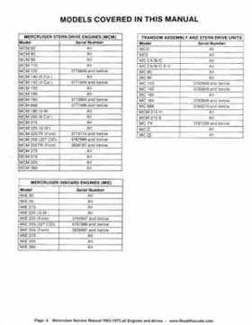 1963-1973 Mercruiser all Engines and Drives Service Manual Books 1 and 2, Page 4